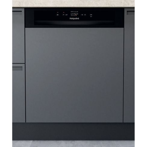Hotpoint H3BL626BUK Semi Integrated Dishwasher, 14 Place Settings, E Rated