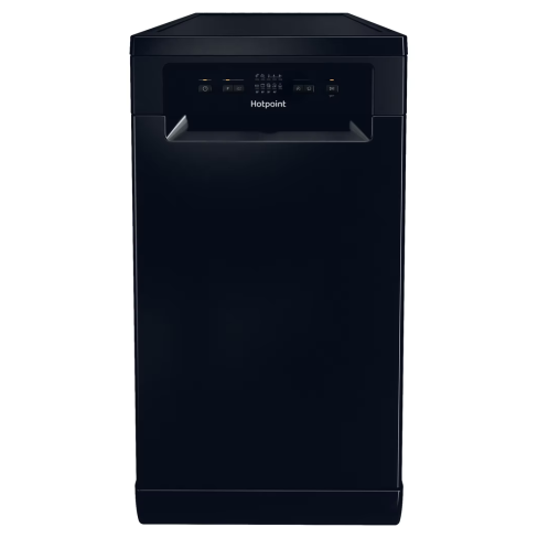 Hotpoint HP2FE10CS90BUK Freestanding Slimline Dishwasher in Black