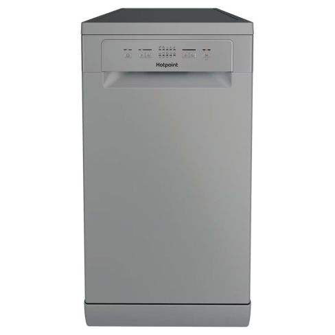 Hotpoint HP2FE10CS90SUK Freestanding Slimline Dishwasher in Silver