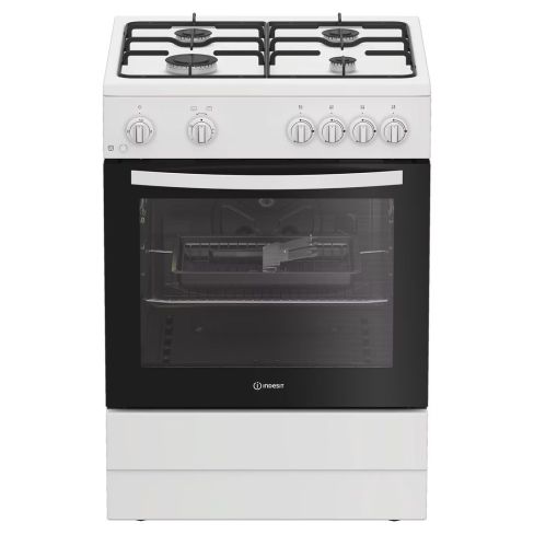 Indesit I6GGMMWUK Freestanding 60cm Single Cavity Gas Cooker in White A Rated