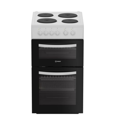 Indesit ITE5EMW 50 cm Electric Solid Plate Cooker - White A Rated