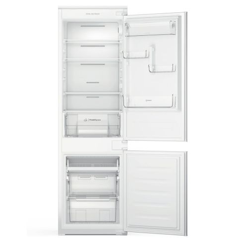 Indesit INC18T112 Integrated Total No Frost 70/30 Fridge Freezer with Sliding Hinge Door E Rated