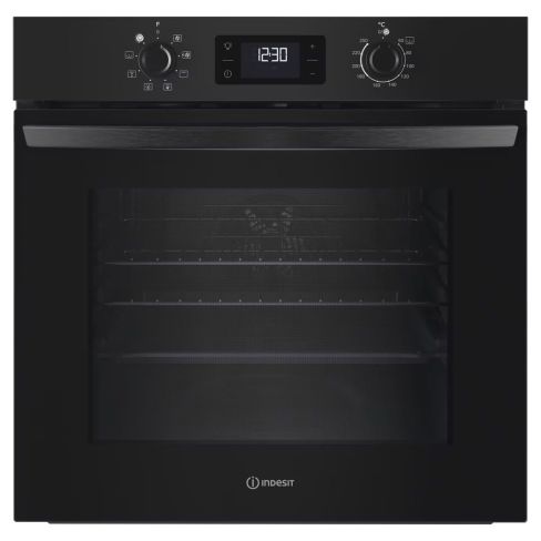 Indesit IO253BUK Built In Turn&Go Click&Clean Single Oven in Black A Rated