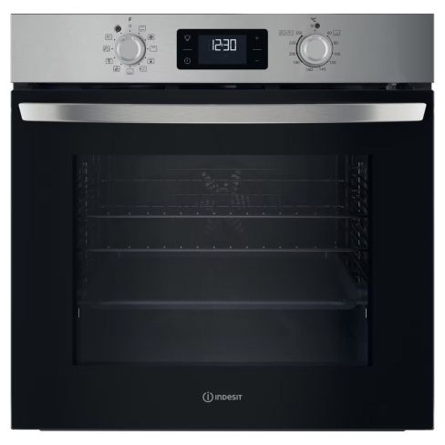 Indesit IO278P1XUK Built In Pyrolytic Turn&Go Single Oven in Stainless Steel A++ Rated