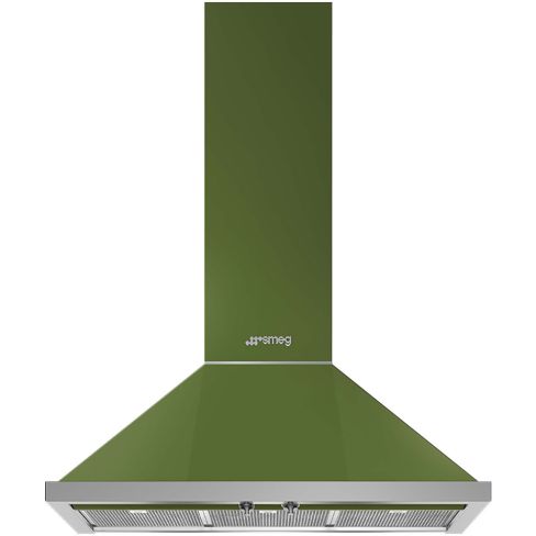 Smeg KPF9OG 90cm Portofino Chimney Hood Olive Green A+ Rated