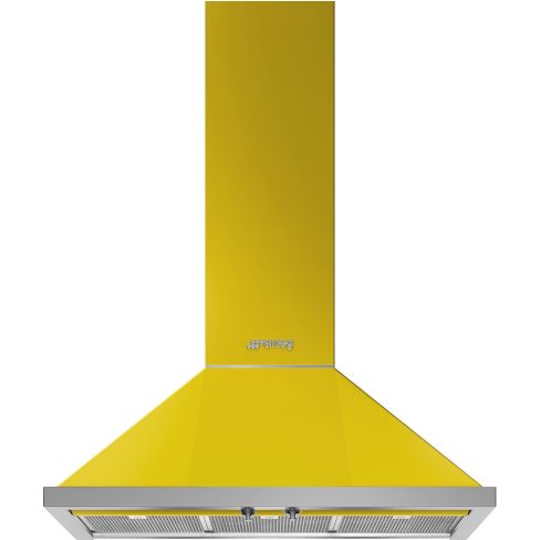 Smeg KPF9YW 90cm Portofino Chimney Hood Yellow A+ Rated