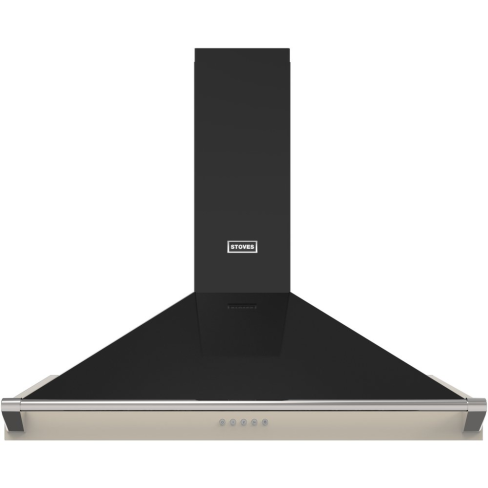 Stoves ST RICHMOND CHIM 100PYR CRM 100cm Chimney Cooker Hood, Cream, A+ Rated