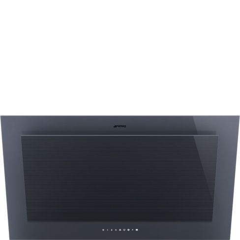 Smeg KV194G 90cm Linea Angled Chimney Cooker Hood, Neptune Grey A+ Rated