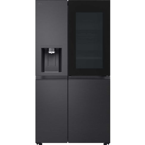 LG GSXE91EVAD 628L InstaView™ Side-By-Side American Style Fridge Freezer, Essence Black Steel