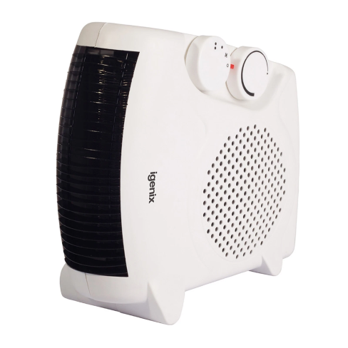 igenix IGHF01914W Fan Heater, 2 Heat Settings, 2000W, White