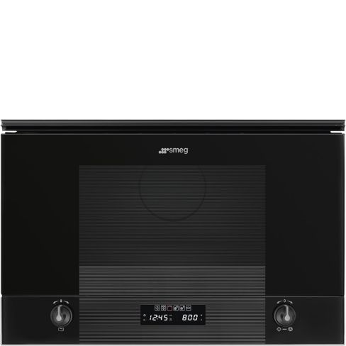 Smeg MP122B3 22l Linea Built-in Microwave with grill in Black