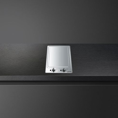 Smeg PGF30T-1 30 cm Domino Classic Teppanyaki Hob, Stainless steel