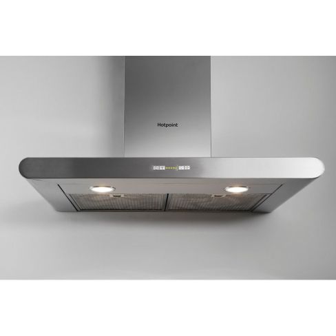Hotpoint PHC77FLBIX 70cm Chimney Cooker Hood Stainless Steel B Rated