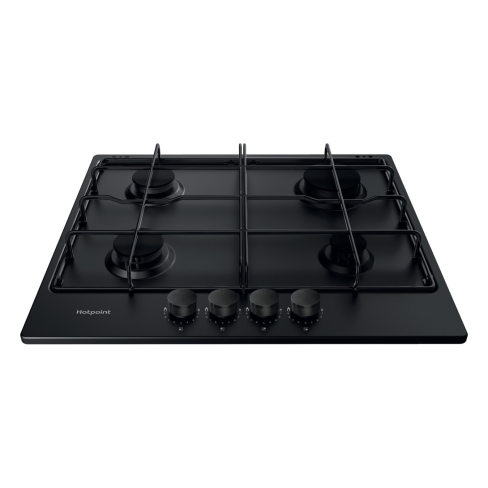 Hotpoint PPH60PFNB 60cm Gas Hob with Front Control - Black