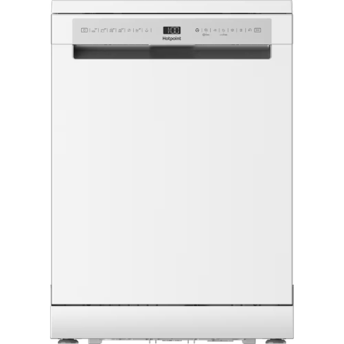 Hotpoint H8FHS61WUK Hydroforce Freestanding Full Size Dishwasher 15 Place Set in White