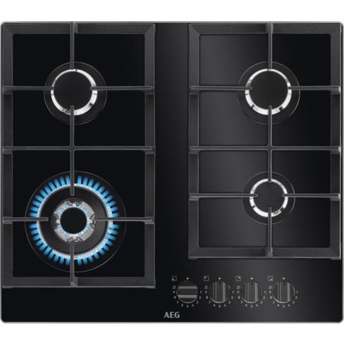 AEG HKB64420NB Gas On Glass Hob