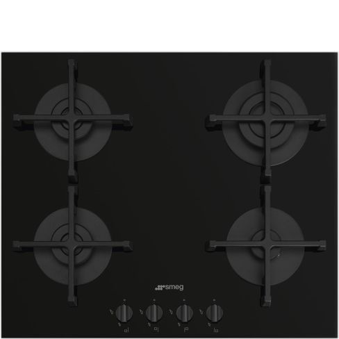 Smeg PV264B 60 cm Cucina Gas on Glass Hob Black