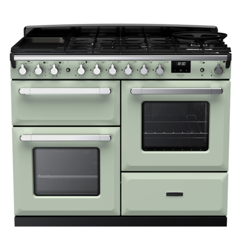 Rangemaster ESDLO110DFPMNT/CM1 110cm Dual Fuel Range Cooker OC Mint /Chrome A-Rated