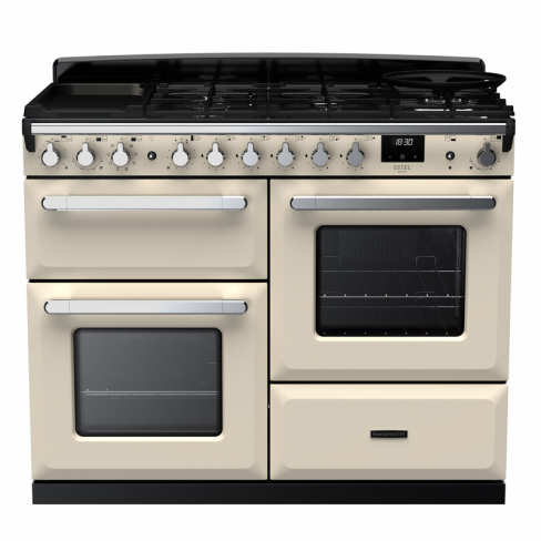 Rangemaster ESDLO110DFPPCR/CM1 110cm Dual Fuel Range Cooker OC Pale Cream /Chrome A-Rated