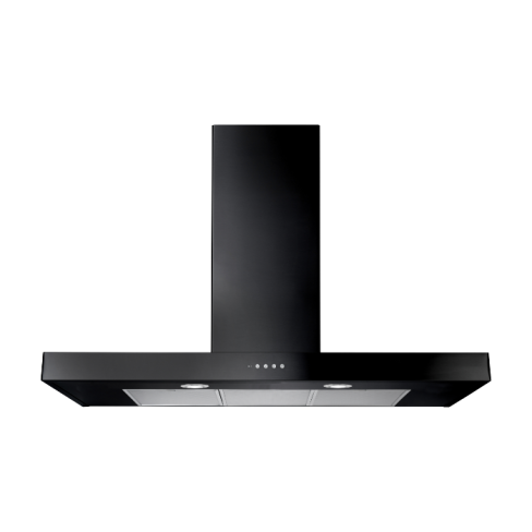 Rangemaster UHDF90BL/ 90Cm Flat Chimney Hood Black
