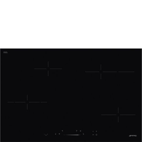 Smeg SE484EMTD 77cm Ceramic 4 Zone Hob in Black