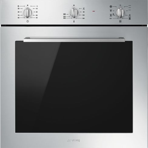 Smeg SF64M3TVX Cucina 60cm Built-In Single Oven, Stainless Steel A Rated