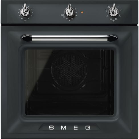 Smeg SF69M3TNO 60cm Victoria Multifunctional Single Oven Matte Black A Rated
