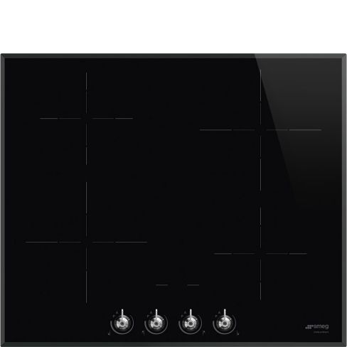 Smeg SI364BM 60cm Classic Induction Hob, Black Glass