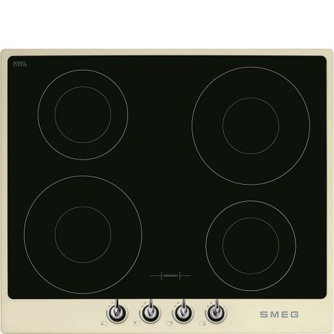 Smeg SI964PM 60cm 4 Zone Victoria Induction Hob, Black - Cream