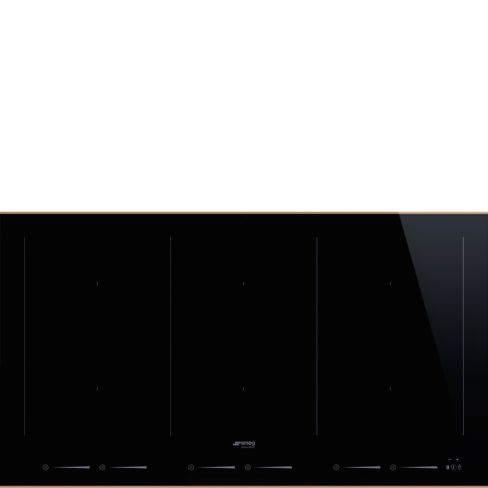 Smeg SIM6964R 90 cm Dolce Stil Novo 6 Zones Induction Hob, Black Copper