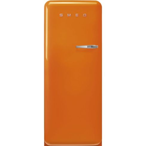 Smeg FAB28LOR6 60cm 50s Style Left Hand Hinge Fridge with Icebox Orange
