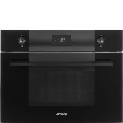 Smeg SO4101M1B3 Linea 45cm Compact Built-In Oven & Micro combi Microwave, Black