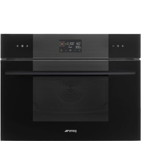 Smeg SO4102M1B3 Linea 45cm Compact Built-In Oven & Micro combi Microwave, Black