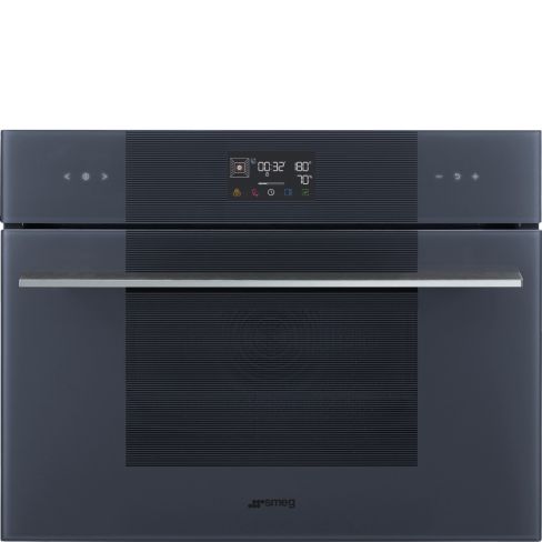Smeg SO4102S3G Linea 45 Compact Steam100 Oven, Neptune Grey A++ Rated