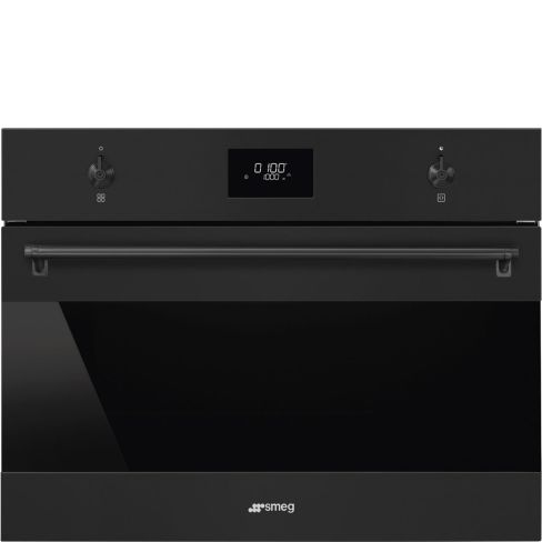 Smeg SO4301M1N Classic 45cm Compact Built-In Oven & Micro combi Microwave, Matte Black