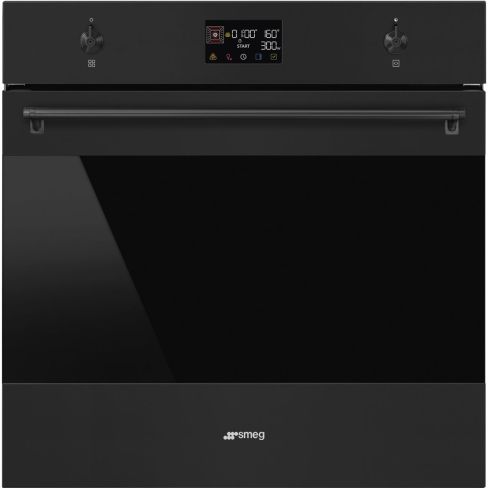 Smeg SO6302M2N Classic 60cm Built-In Combi Microwave, SpeedwaveXL Single Oven with Vapor Clean, Matte Black
