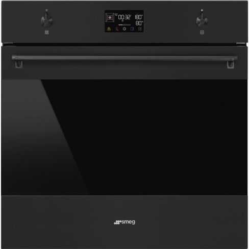 Smeg SOP6302S2PN Classic 60cm Built-In SteamOne Single Pyrolytic Oven, Matte Black A+ Rated