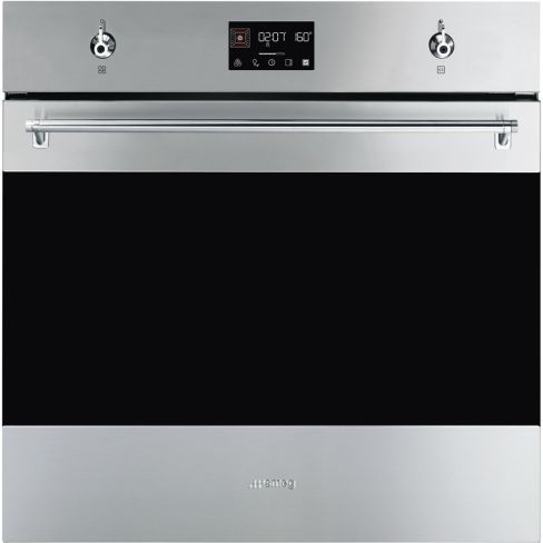 Smeg SOP6302TX Classic 60cm Built-In Traditional pyro Single Oven, Stainless Steel A+ Rated