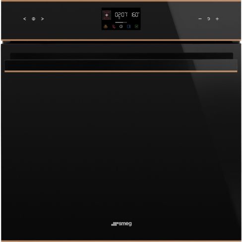 Smeg SOP6602TNR Dolce Stil Novo 60cm Built-In Traditional pyro Single Oven, Black - Copper Trim