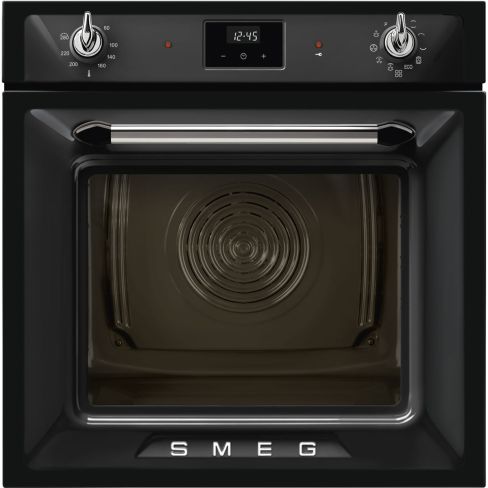 Smeg SOP6900TN Victoria 60cm Built-In Traditional pyro Single Oven, Black A Rated