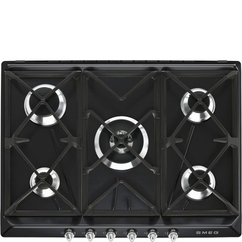 Smeg SR975NGH 69cm Victoria 5 Burner Gas Hob - Black