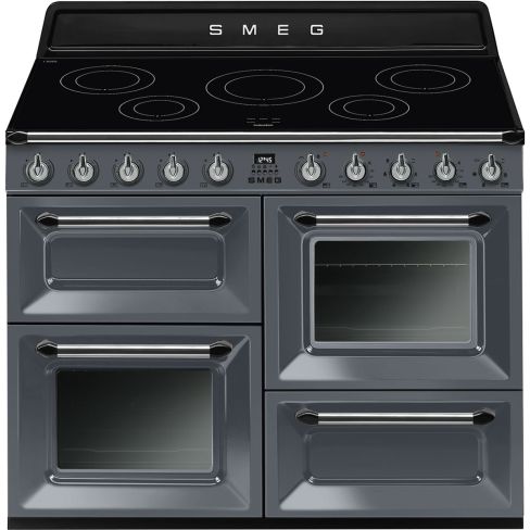Smeg TR4110IGR2 110cm Victoria Electric Range Cooker Slate Grey