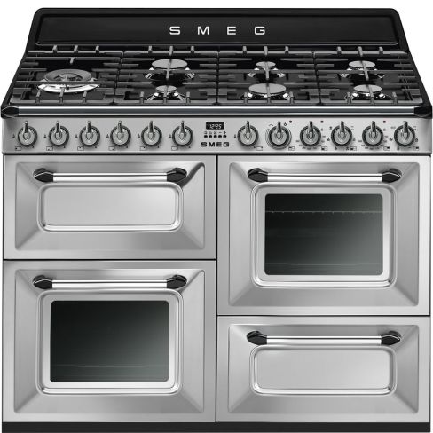 Smeg TR4110X-1 110cm Victoria Dual Fuel Range Cooker Stainless Steel