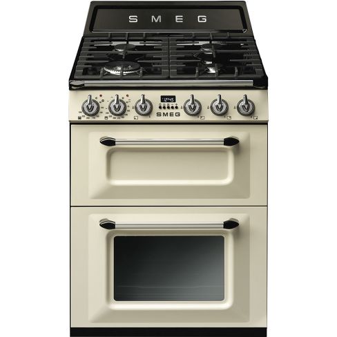 Smeg TR62P 60 cm Victoria Dual fuel Cooker with Gas Hob In Cream