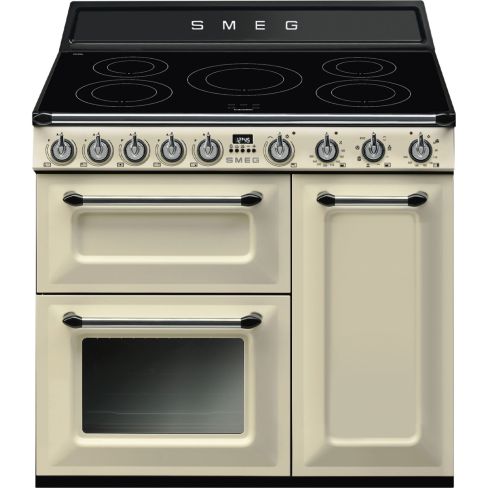 Smeg TR93IP2 90cm Victoria Electric Induction Range Cooker Cream