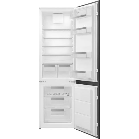 Smeg UKC81721E Fully Integrated 70/30 Fridge Freezer with Sliding Hinge System - E Rated