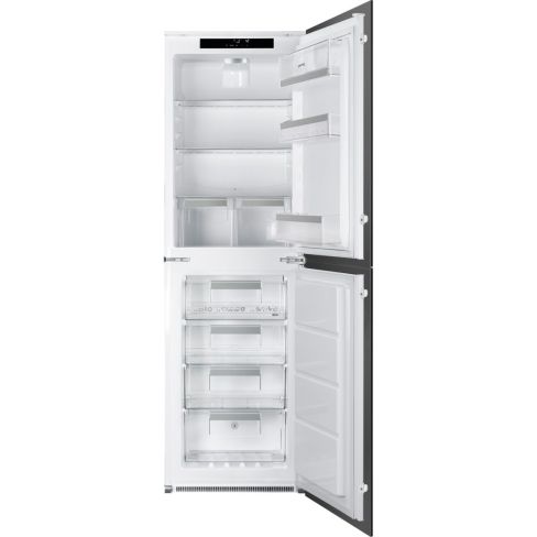 Smeg UKC8174NE 54cm Wide Integrated Fridge No Frost Freezer with Sliding Door Hinge System