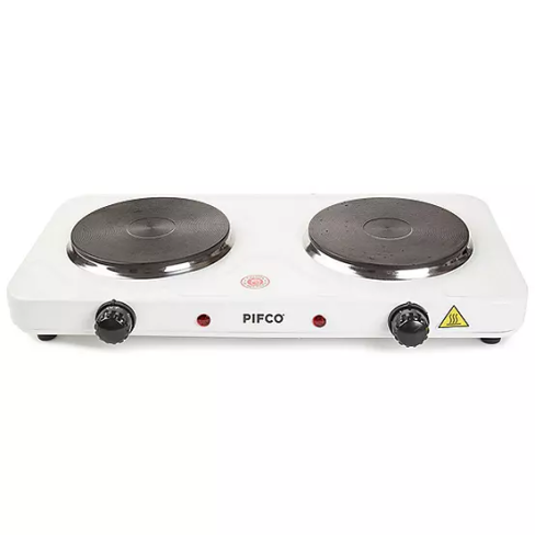 Pifco 204776 Double Ring Mini Hob - White