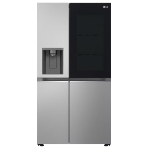 LG GSGV80PYLL 635L InstaView™ American Style Side-By-Side Fridge Freezer, Prime Silver