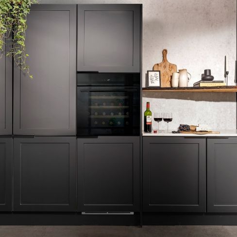 Caple WC6100BG 60cm High In-Column Single Zone Wine Cooler Black Glass